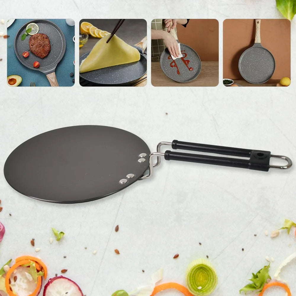 Premium Non-stick Flat Roti Tawa With Heat-resistant Handle (10 Inch 1 Pc)