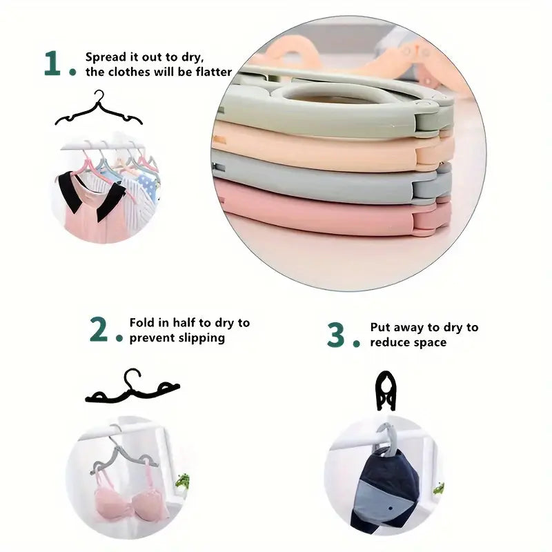 Travel Hangers Portable Folding Clothes Hangers (1 Pc)