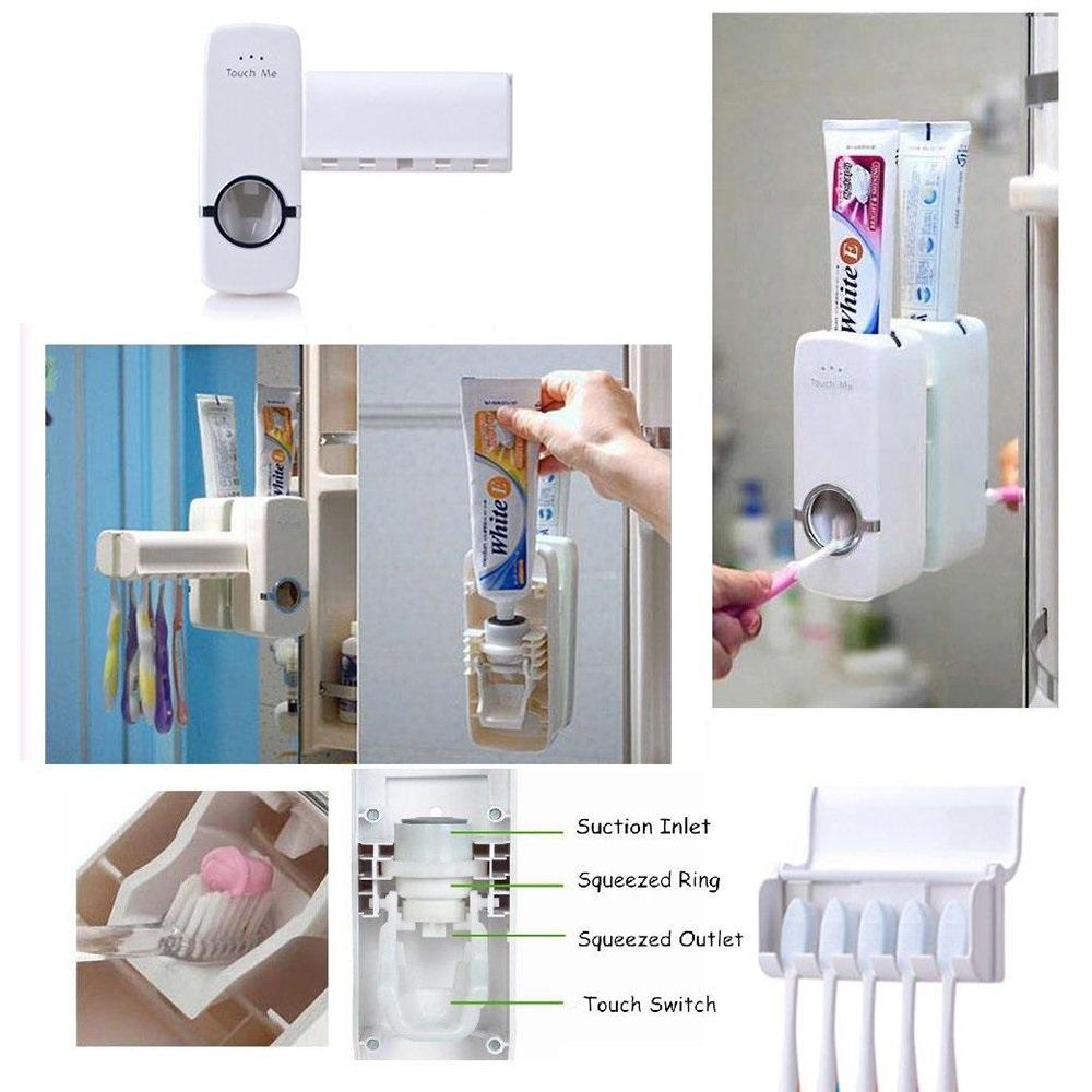 Toothpaste Dispenser Tooth Brush Holder