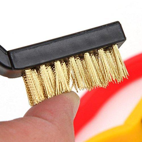 -3 Pc Mini Wire Brush Set (Brass Nylon Stainless Steel Bristles)