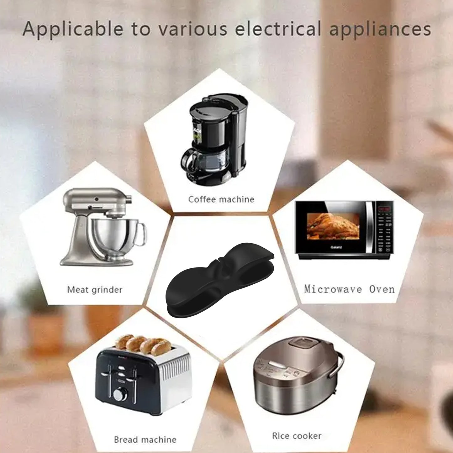 Cable Organizer For Appliances Cable Winders Self-adhesive Cable Holder For Kitchen Appliances Cable Clips Cable Holder Cable Winder Cable Guide Cable Shorter