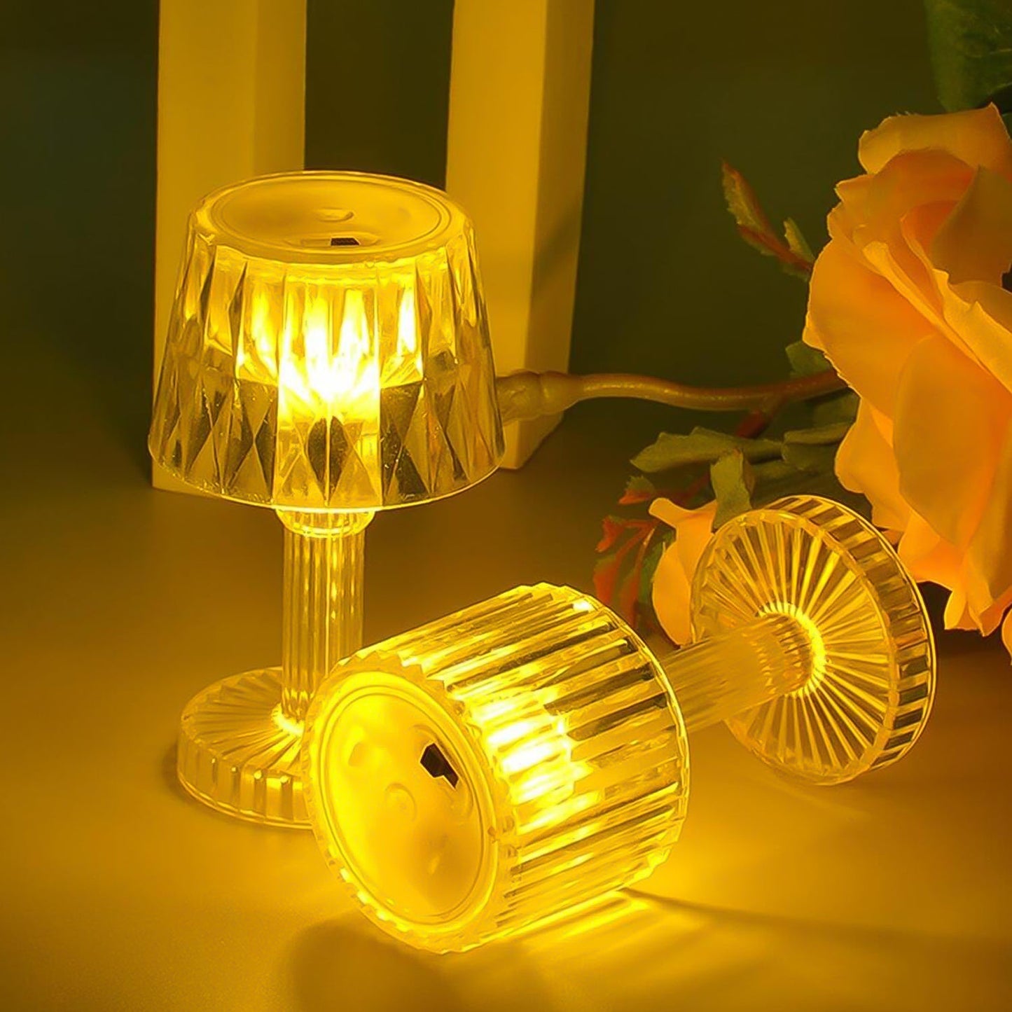Led Candle Lamp Table Lamp Portable Plastic Lamps (1 Pc Small)