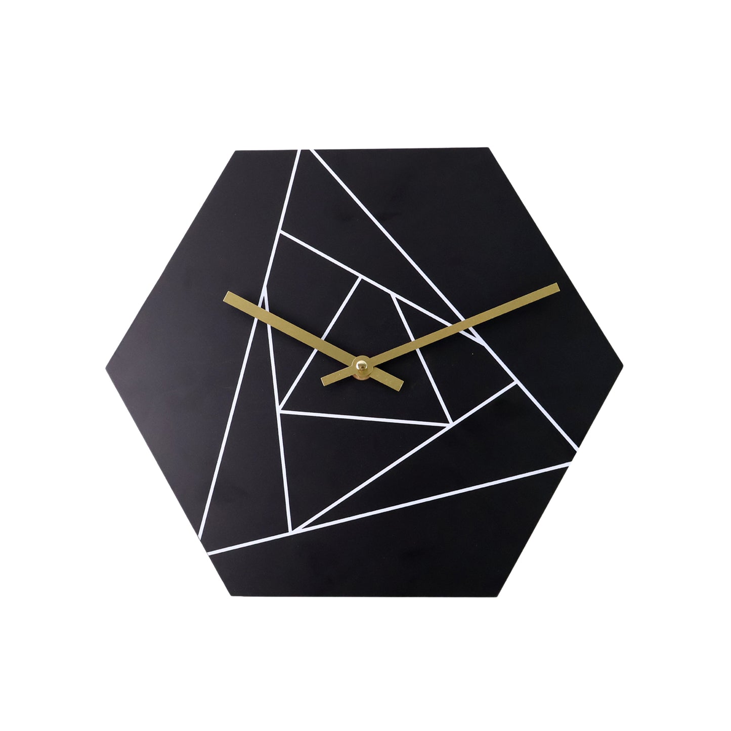Modern Geometric Hexagon Wall Clock (1 Pc)