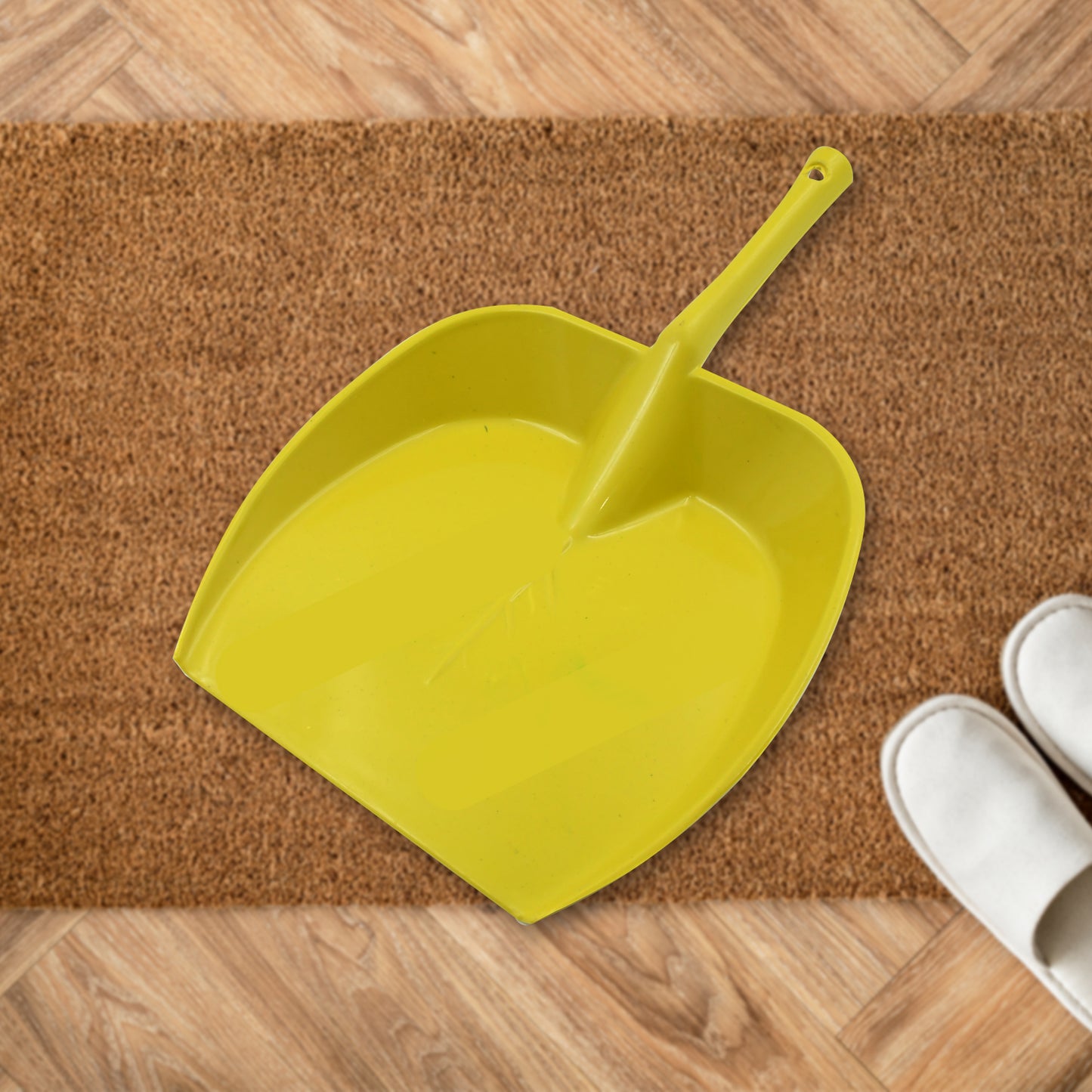 Dustpan With Long Handle Dust Collection Dust Pan Tray For Kitchen Home Office Bathroom Etc (1 Pc Multicolor )