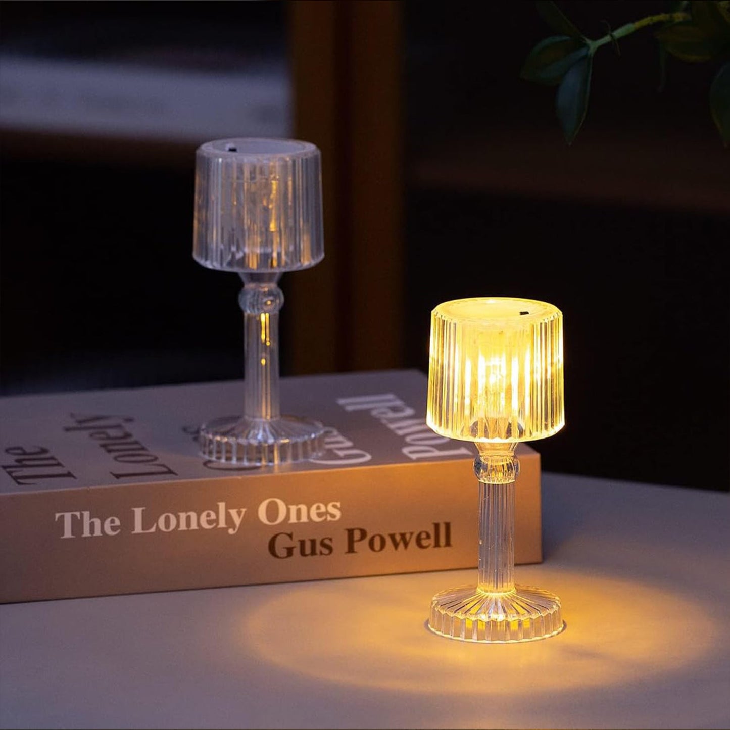 Mini Acrylic Led Desk Lamps Table Lamp Portable Crystal (1 Pc Small)
