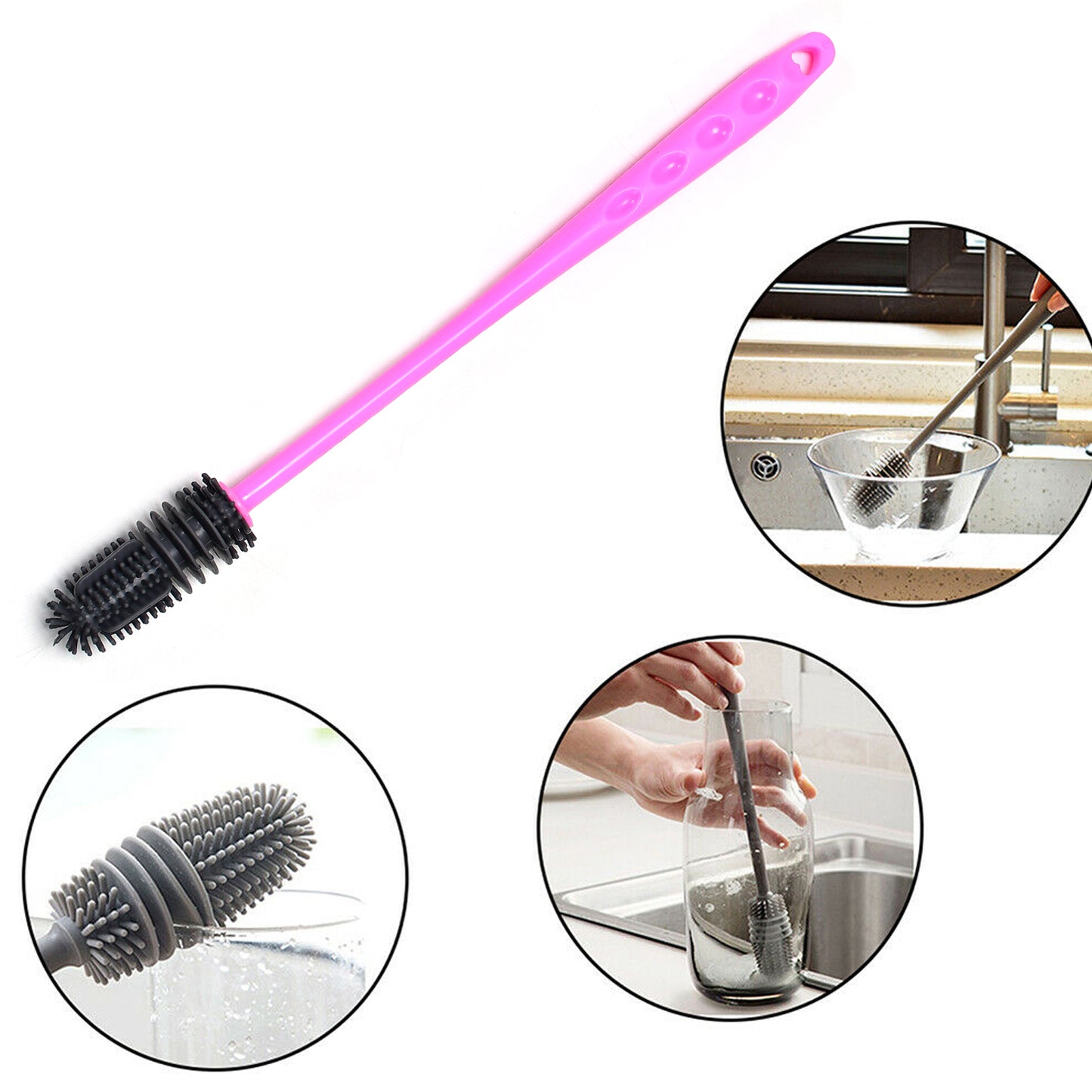 Long Bottle Cleaning Brush For Washing Water Bottle Narrow Neck Containers