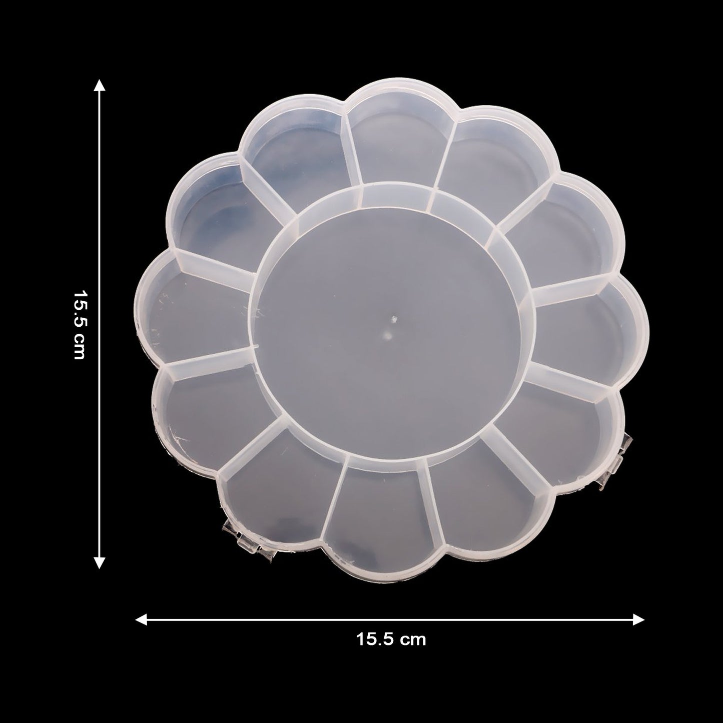Round Compartment Plastic Storage Box (1 Pc)