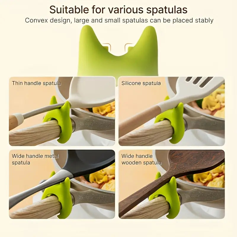 Silicone Spoon & Lid Rest – Anti-Spill, Multi-Functional Kitchen Holder for Cooking & Serving (1pc)