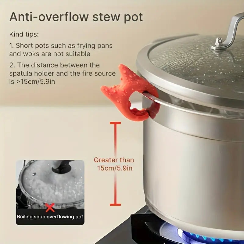Silicone Spoon & Lid Rest – Anti-Spill, Multi-Functional Kitchen Holder for Cooking & Serving (1pc)