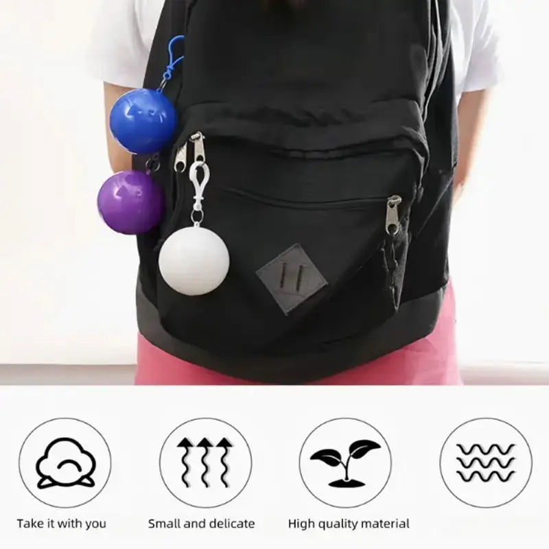 Portable Waterproof Raincoat Balls (1 Pc Multicolor)