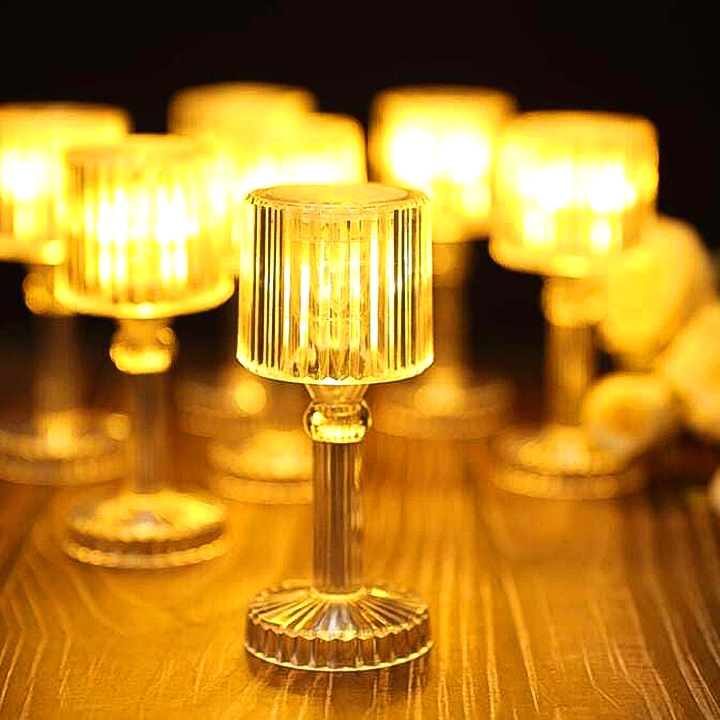 Mini Acrylic Led Desk Lamps Table Lamp Portable Crystal (1 Pc Small)