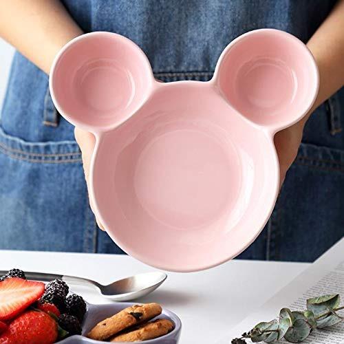 Mickey Shaped Kidssnack Serving Sectioned Plate