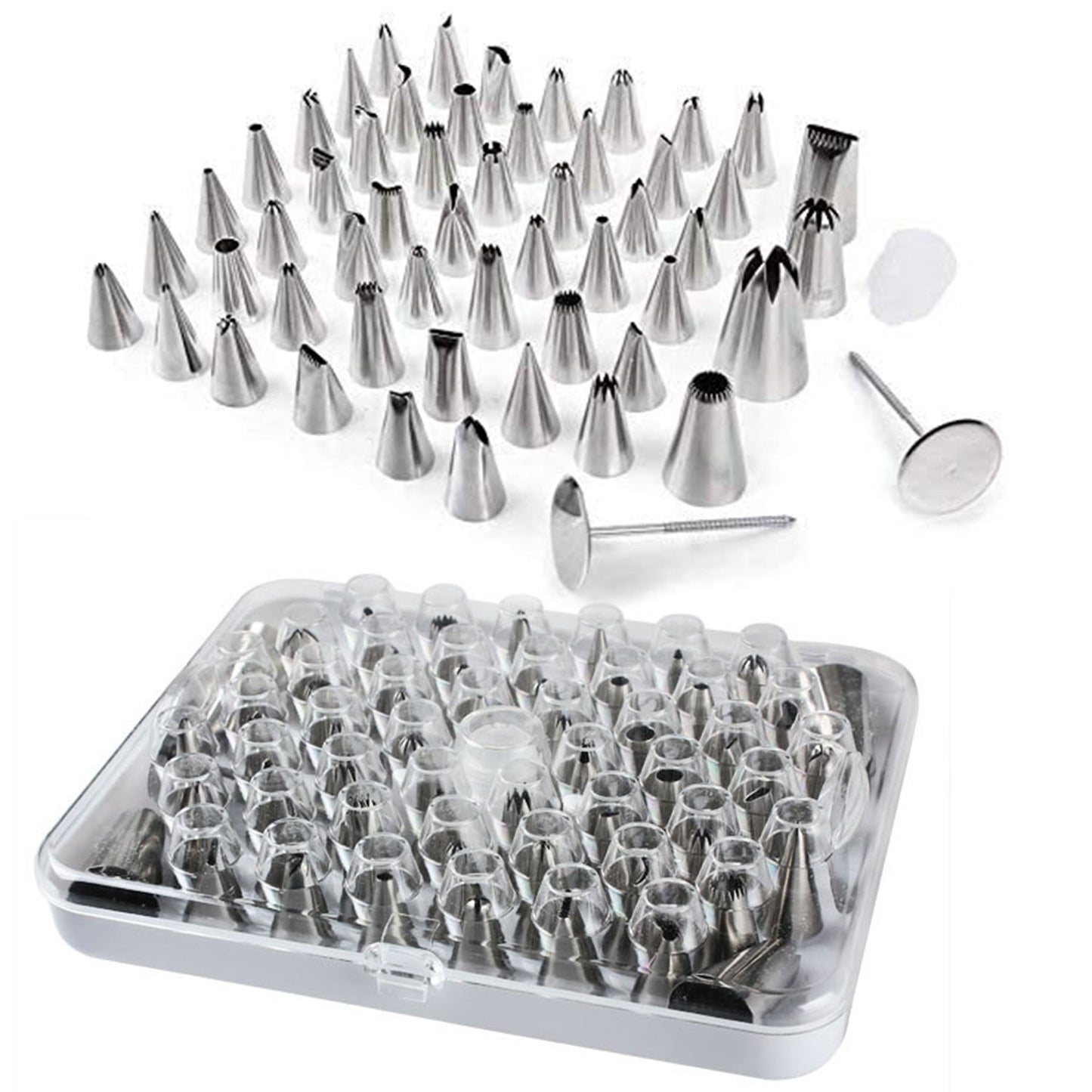 Cake Nozzle Set And Cake Nozzle Tool Used For Making Cake And Pastry Decorations.