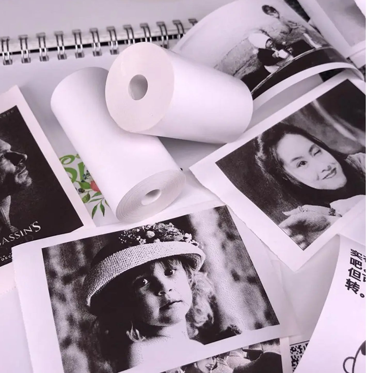 Small Thermal Printer Paper Printing Paper Roll Aging Resistant Fast Color Rendering Portable Clear Printing For Travel (1 Pc Printing Paper Roll )