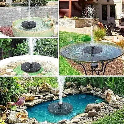 Solar Water Fountain with 5 Spray Modes