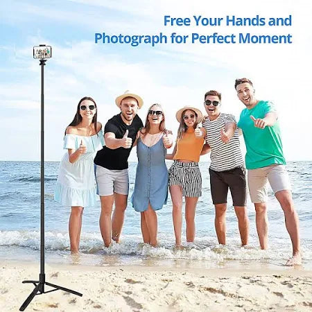 Selfie Stick With Tripod Stand (1 Pc 160 Cm Long Approx)