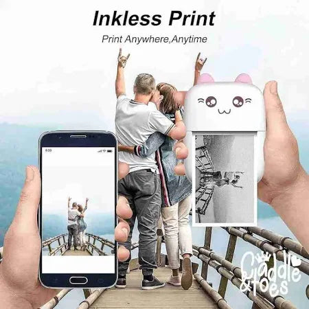 Pocket Mini Bluetooth Thermal Printer – Wireless, Fast Output, Android/iOS Compatible