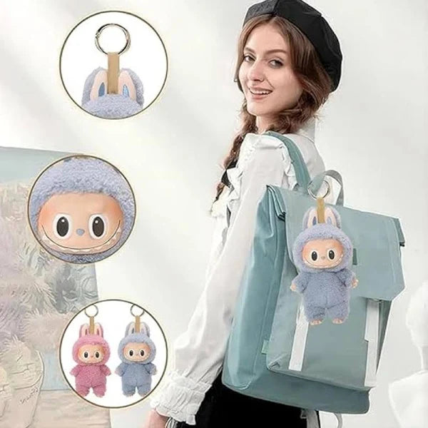 Plush Toy Cartoon Keychain With Hook Assorted Colorful Animal Design 1 Pc (Mix Design)