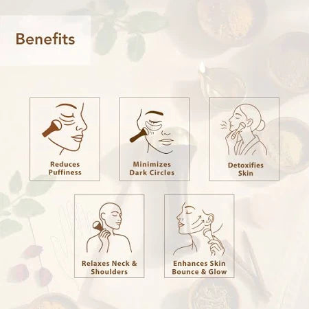 Kansa Face Massager Wood Handle