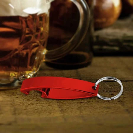 2 In 1 Compact Metal Bottle Opener With Keyring (1 Pc)