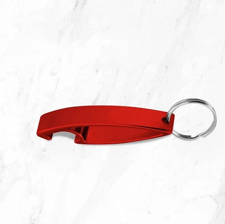 2 In 1 Compact Metal Bottle Opener With Keyring (1 Pc)