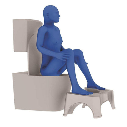 a Plastic Non-slip Folding Toilet Squat Stool - White Color