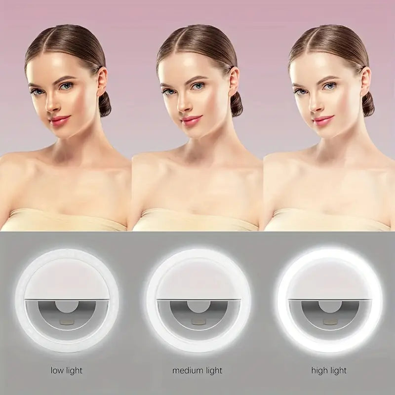 Selfie Ring Light Used For Applying Bright Shade Over Face During Taking Selfies And Making Videos Etc.