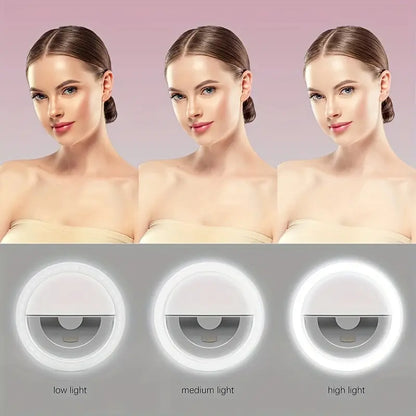 Selfie Ring Light Used For Applying Bright Shade Over Face During Taking Selfies And Making Videos Etc.