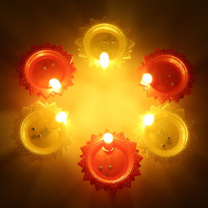 Water Sensor Led Diya Set (6 Pc)