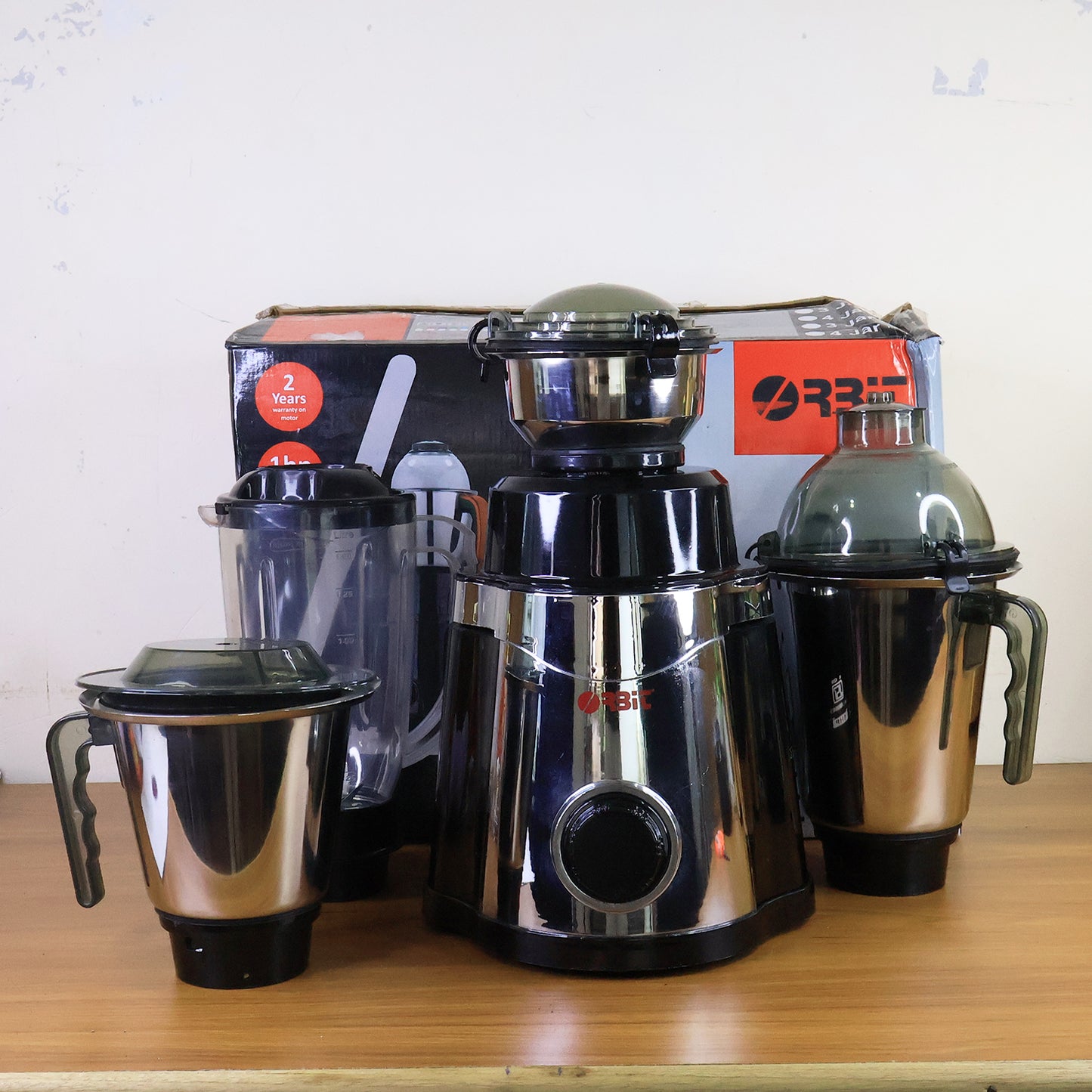 Orbit Heavy Duty 1 Hp (746) Watts Mixer Grinder With 4 Multipurpose Jars