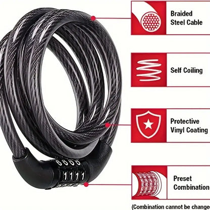 Heavy Duty Multi-purpose Plastic Combination Lock For Helmet  Multi Use