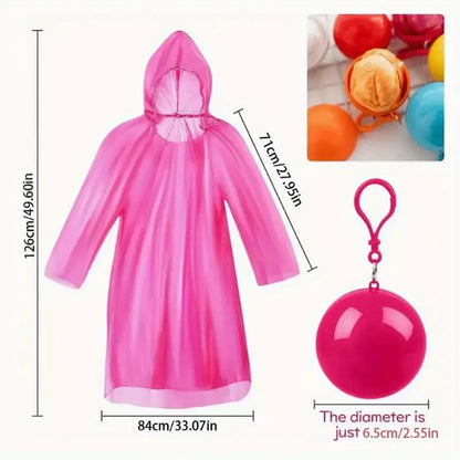 Portable Waterproof Raincoat Balls (1 Pc  Multicolor)