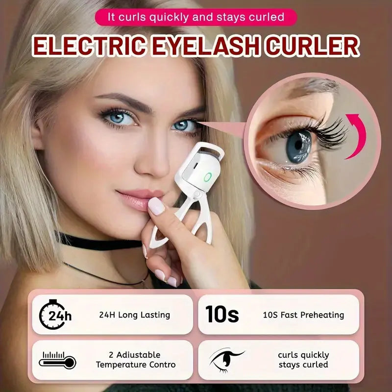 Electric Heated Eyelash Curlers (1 Pc)