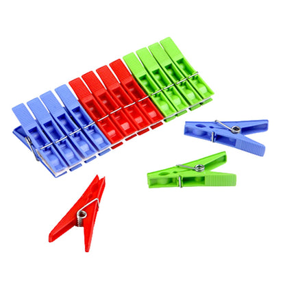 Multipurpose 12 Pcs Cloth Clips (Multicolour)