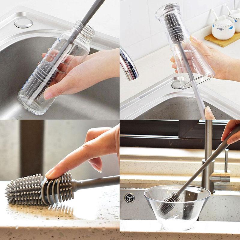 Long Bottle Cleaning Brush For Washing Water Bottle Narrow Neck Containers