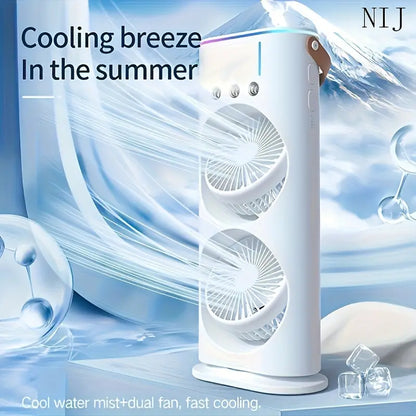 Portable Tower Mist Spray Cooling Fan Air Cooling Fan (1 Pc)