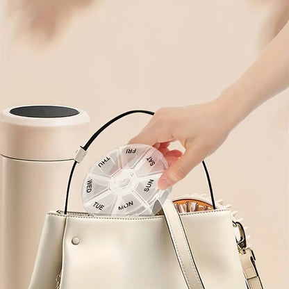 7-sided Portable Pill Box Medicine Planner Small Case