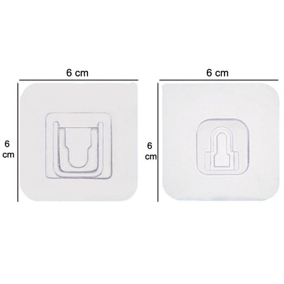 Magic Adhesive Plastic Wall Hooks Heavy Duty Hooks (Pack Of 20)