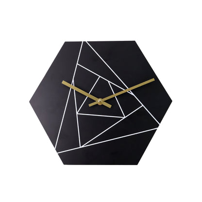 Modern Geometric Hexagon Wall Clock (1 Pc)