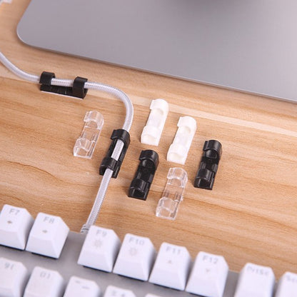 Plastic Clips Stronger Adhesive Tape  Cable Manager  Wire Manager  Wire Clamp  Wire Clips For Cable Cable Organizer Cord Holder  Cord Clips For Car Office And Home (20 Pcs Set)