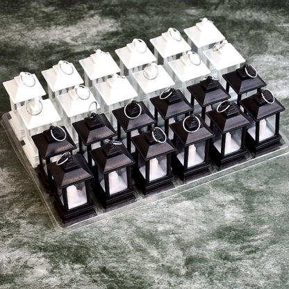 Classic Style Lantern With Artificial Rustic Battery-operated Flameless Candle Light For Home Decoration - Good For Indoor  Outdoor Use (Pack Of 24)