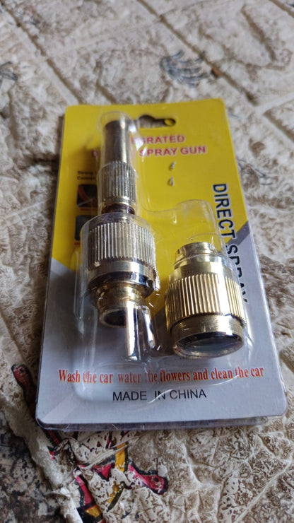 Water Spray Nozzle For Water Pipe Booster Nozzle For Car Wash Nozzle With High Pressure Water Adjustable Brass Nozzle Water Spray Gun For Gardening Watering Tools