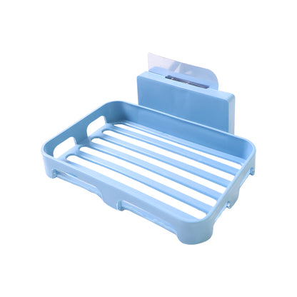Soap Dish Holder For Bathroom Shower Wall Mounted Self Adhesive Soap Holder Saver Tray-plastic Sponge Holder For Kitchen Storage Rack Soap Box (Plastic Box)