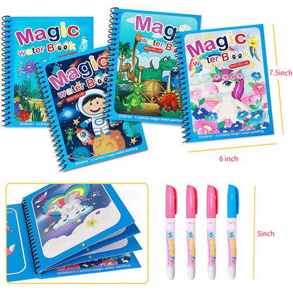 Magic Water Quick Dry Book Water Coloring Book Doodle With Magic Pen Painting Board
