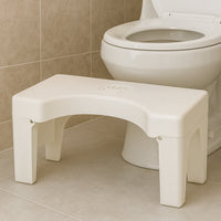 a Plastic Non-slip Folding Toilet Squat Stool - White Color