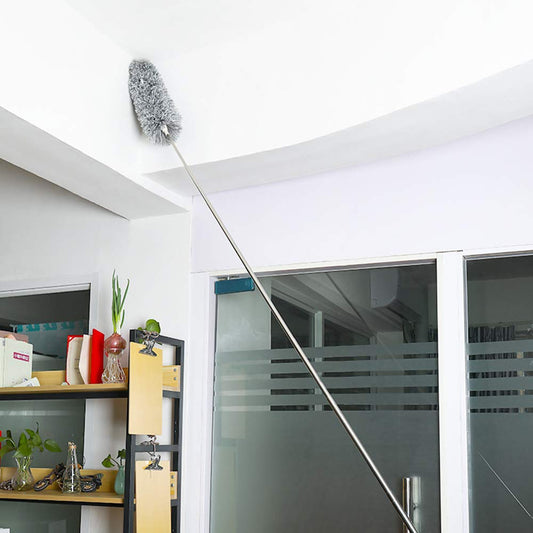 Microfiber Dusters For Cleaning Telescoping Feather Duster With 100 Inches Extendable Handle Pole Dusting Cleaning Tools For Cleaning High Ceiling Ceiling Fan Blinds Cobwebs Furniture Cars