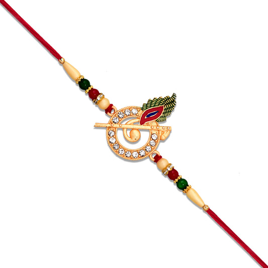 Krishna Bansuri Design Rakhi
