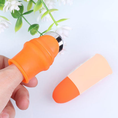 1 Pair V Thumb Cutter With Box Used In All Kinds Of Household And Official Kitchen Purposes For Peeling And Cutting Of Various Types Of Vegetables And Fruits Etc.