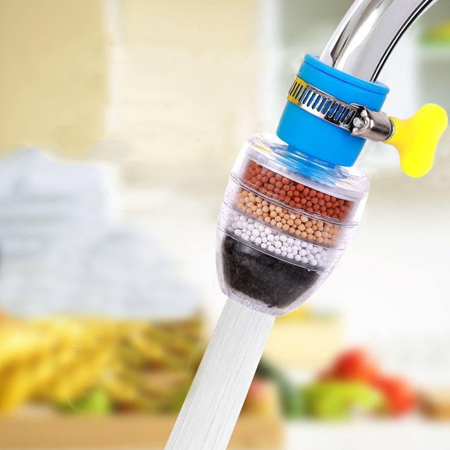 Water Faucet Clean Purifier Filter Cartridge Water Tap Upgrade Universal Interface Faucet Filter (Six Layer Purifier)