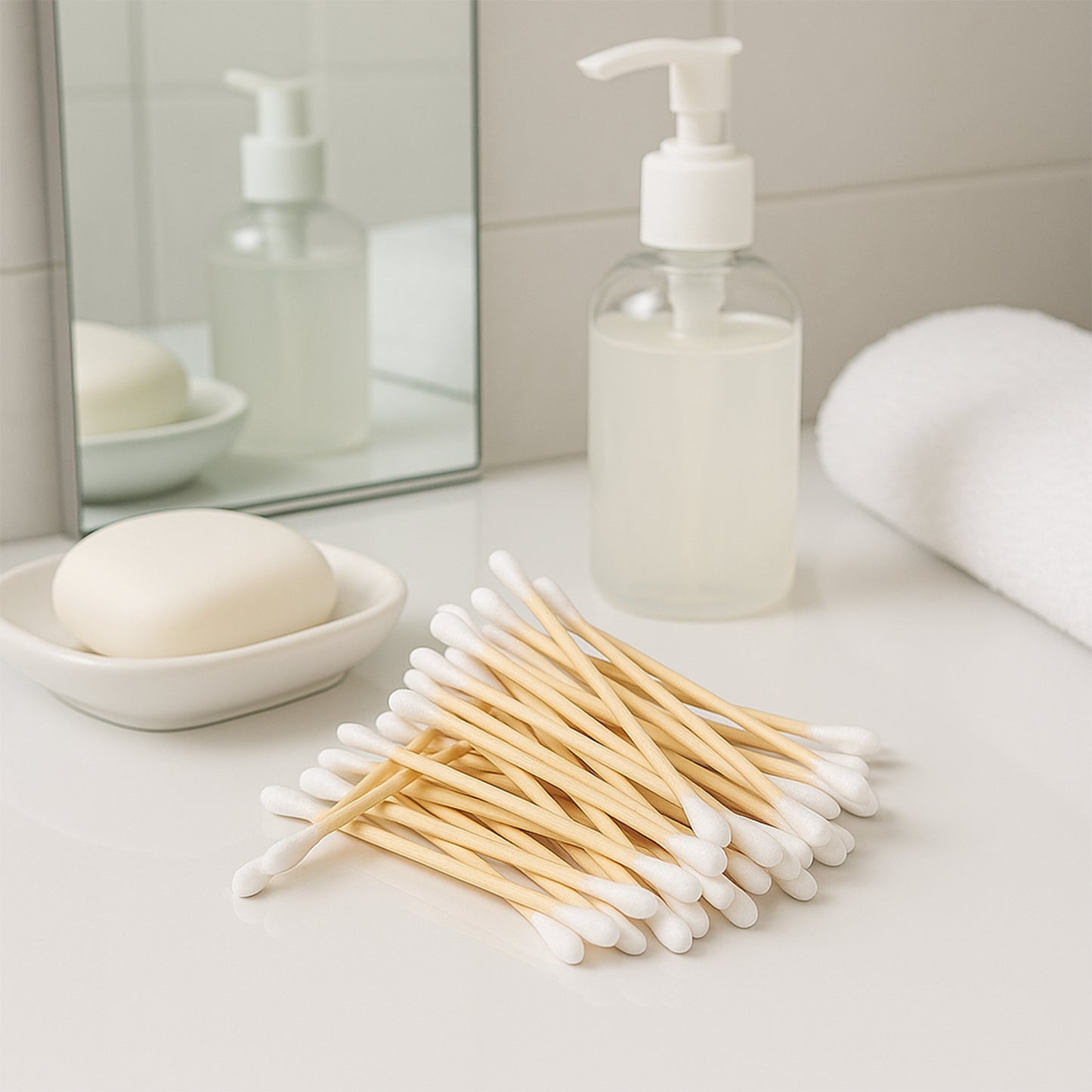 Eco-friendly Wooden Cotton Ear Buds (1 Pkt  100 Pcs Approx)